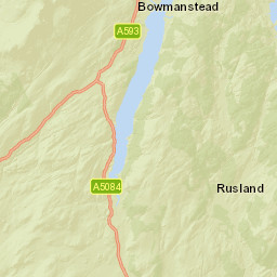 Corker Lane, Ulverston, Cumbria LA12, UK Street Map