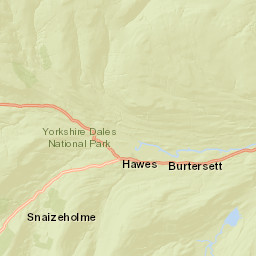 A684, Yorkshire Dales National Park, Hawes Street Map