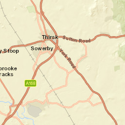 Carlton Road, Thirsk, North Yorkshire YO7 Street Map