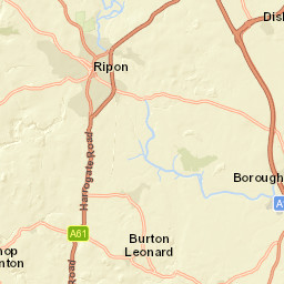 Fountains Lane, Ripon, North Yorkshire HG4 Street Map