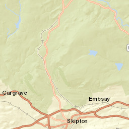 Boss Moor Lane, Yorkshire Dales National Park Street Map