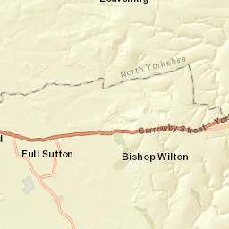Garrowby Hill, York, East Riding of Yorkshire Street Map