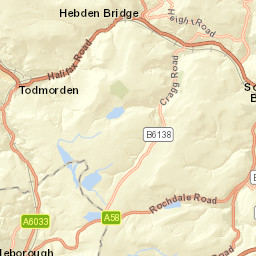 Hebden Bridge, Calderdale HX7, UK Street Map
