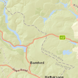 Fullwood Stile Lane, Peak District National Park Street Map
