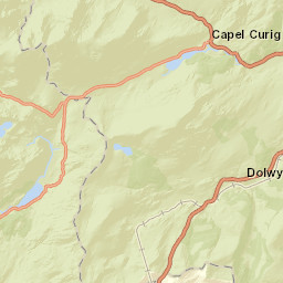 A498, Snowdonia National Park, Caernarfon Street Map