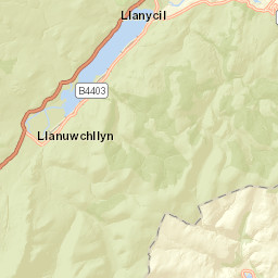 Frongain, Snowdonia National Park, Bala Street Map