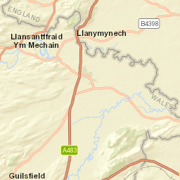 B4393, Llansantffraid, Powys SY22, UK Street Map