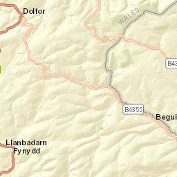 B4355, Powys SY16, UK Street Map