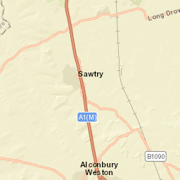 1 Station Road, Abbots Ripton, Huntingdon Street Map