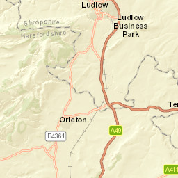 A49, Leominster, Herefordshire HR6, UK Street Map