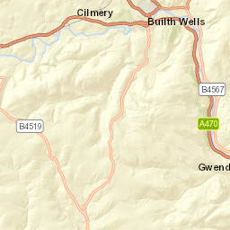 43, Builth Wells, Powys LD2, UK Street Map