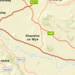 Brobury Lane, Hereford, Herefordshire Street Map