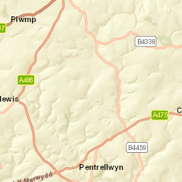 A475, Llandysul, Ceredigion SA44, UK Street Map