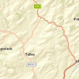 B4302, Llandeilo, Carmarthenshire SA19 7YR Street Map