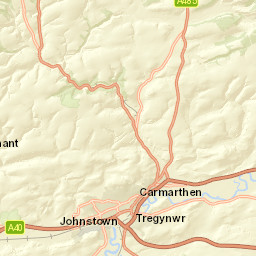 B4301, Carmarthen, Carmarthenshire SA33 Street Map