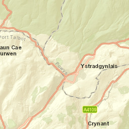 A4067, Ystalyfera, Swansea, Neath Port Talbot Street Map
