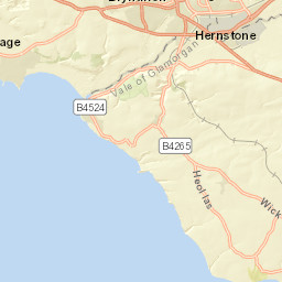 B4524, Bridgend, Vale of Glamorgan CF32 Street Map