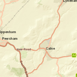 A4, Calne, Wiltshire SN11, UK Street Map