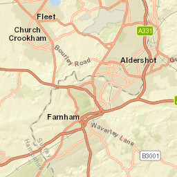 Hog's Back, Farnham, Surrey GU10, UK Street Map