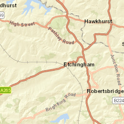 Robertsbridge, East Sussex TN32, UK Street Map