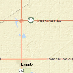 Alberta 797 & Trans-Canada Highway & Alberta 9 Street Map
