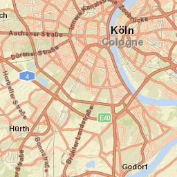 Cologne, Germany Street Map