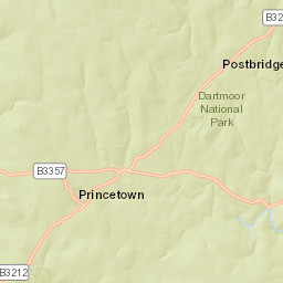 B3212, Dartmoor National Park, Yelverton Street Map