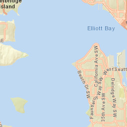 1400-1598 Harbor Avenue Southwest, Seattle Street Map