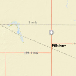128th Avenue Southeast Pillsbury ND Street Map