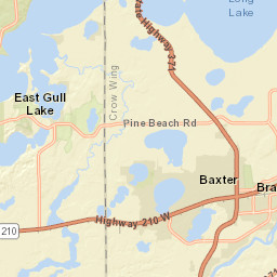 1466-1530 Pine Beach Road East Gull Lake Street Map
