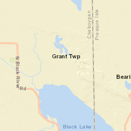 5889-5973 N Black River Rd, Cheboygan, MI Street Map