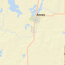 100-198 Center Street West, Amery, WI Street Map