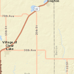407-451 US Hwy 63 Clear Lake WI Street Map