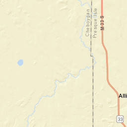 11762-11998 Highway 33, Onaway, MI Street Map