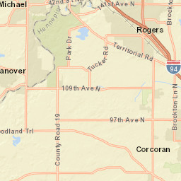 21901-22299 Rebecca Park Trail, Corcoran Street Map