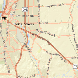 Southeast Mill Creek Salem OR America Street Map