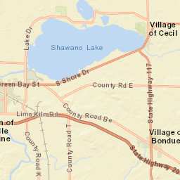 WI-29 Trunk Shawano WI 54166 Street Map
