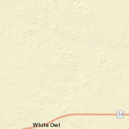 South Dakota 34 White Owl SD Street Map