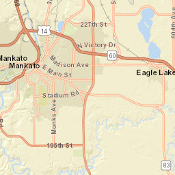 MN-60 Mankato MN 56001 USA Street Map