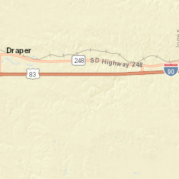 Interstate 90 Draper SD 57531 Street Map