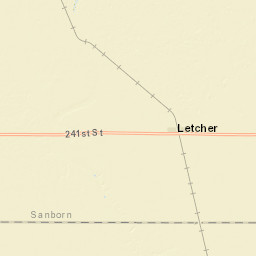 23901-23995 County Road 4, Letcher, SD Street Map