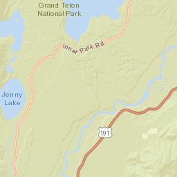 Teton Park Road, Grand Teton National Park Street Map