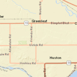 22307-22771 Middle Road, Greenleaf, ID Street Map