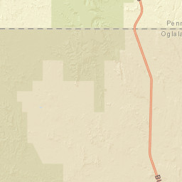 Bombing Range Road, Buffalo Gap National Grassland Street Map