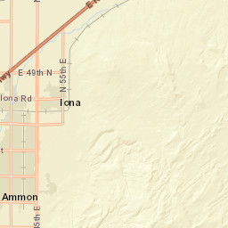 7233-7281 North 45th East, Idaho Falls, ID Street Map