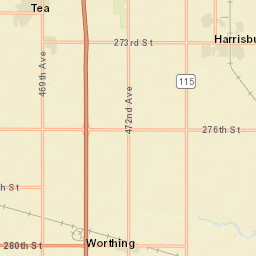 600 East 1st Street, Worthing, SD 57077 Street Map