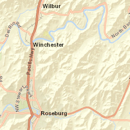 Northeast Stephens Street, Winchester, OR Street Map
