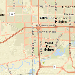 68th St West Des Moines Iowa Street Map