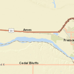 County Road X, Cedar Bluffs, NE 68015 Street Map