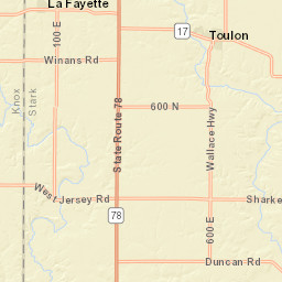 IL-17 Toulon IL 61483 USA Street Map